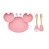 Baby Silicone Crab Plate & Bowl Set with Bib - Food-Grade Tableware