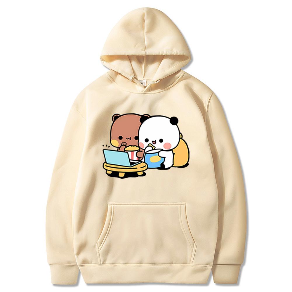 Cartoon Panda Bear Bubu Dudu Hoodie Women Men Couple Printed Hooded Sweatshirt Fall Winter Long Sleeves Hooded