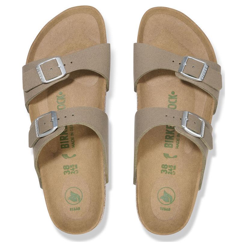 Birkenstock Sydney Vegan Synthetics Vegan Narrow Fit Sandals 'Gray Taupe' Women's 1026700