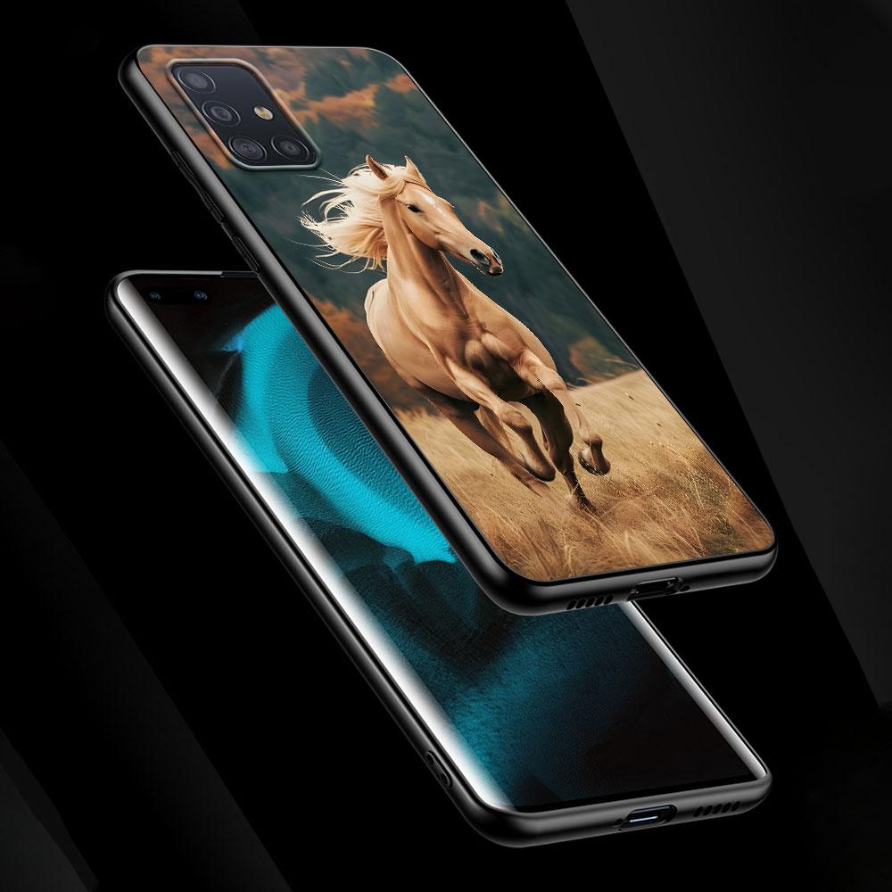 Horse Case for Samsung Galaxy A51 A53 A54 A31 A52 A12 A13 A21s A22 A32 A11 A22 A33 A41 A52s A73 A14 A24 TPU Phone Cover