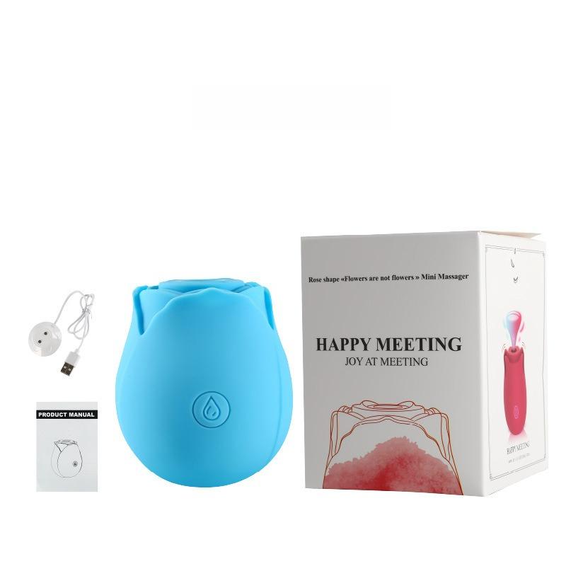 Rose Vibrator Nipple Suction Self-pleasure Toy Women's Teasing Foreplay Adult Sex Toys