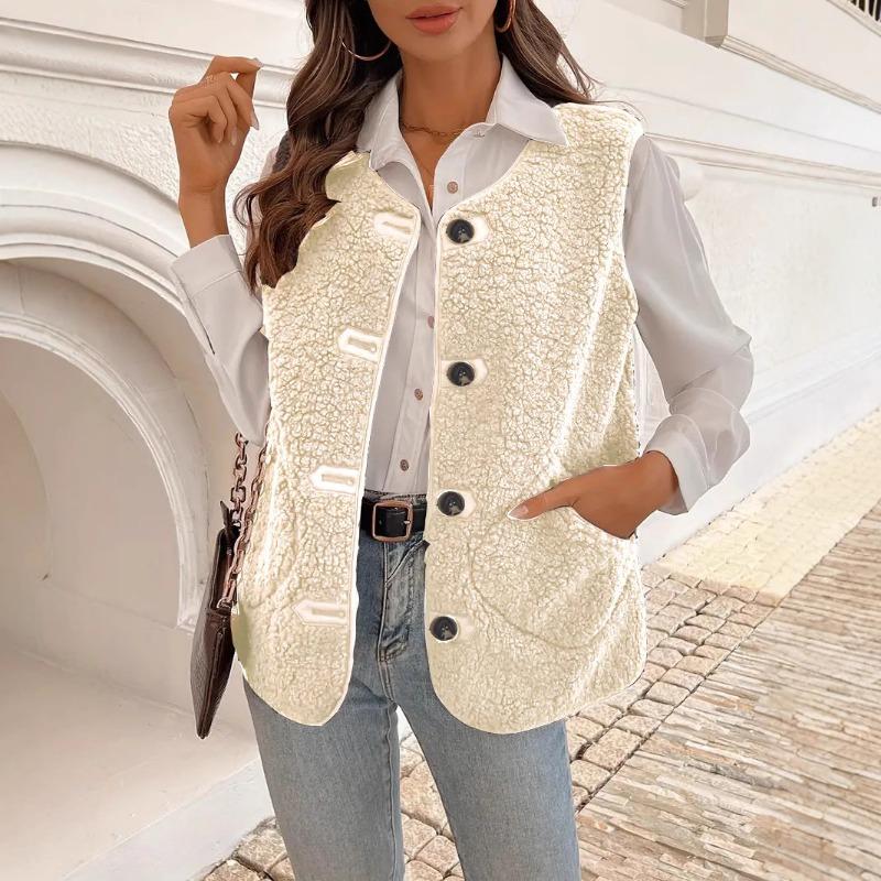 

Vest jacket women s autumn and winter new fur integrated composite loose outer sleeveless vest tide S