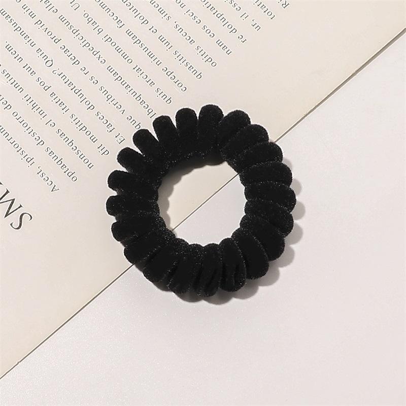 

3 шт./лот Эластичная резинка для волос Женская резинка для волос Спиральная флокированная резинка для волос Высокая эластичность Телефонный провод Аксессуары для волос Новые