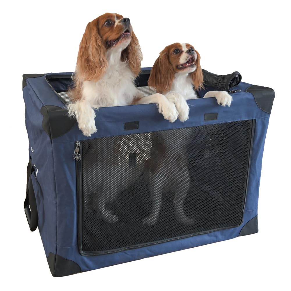 

Shinsei International Folding Pet Carrier for Dogs and Cats, Large, Navy