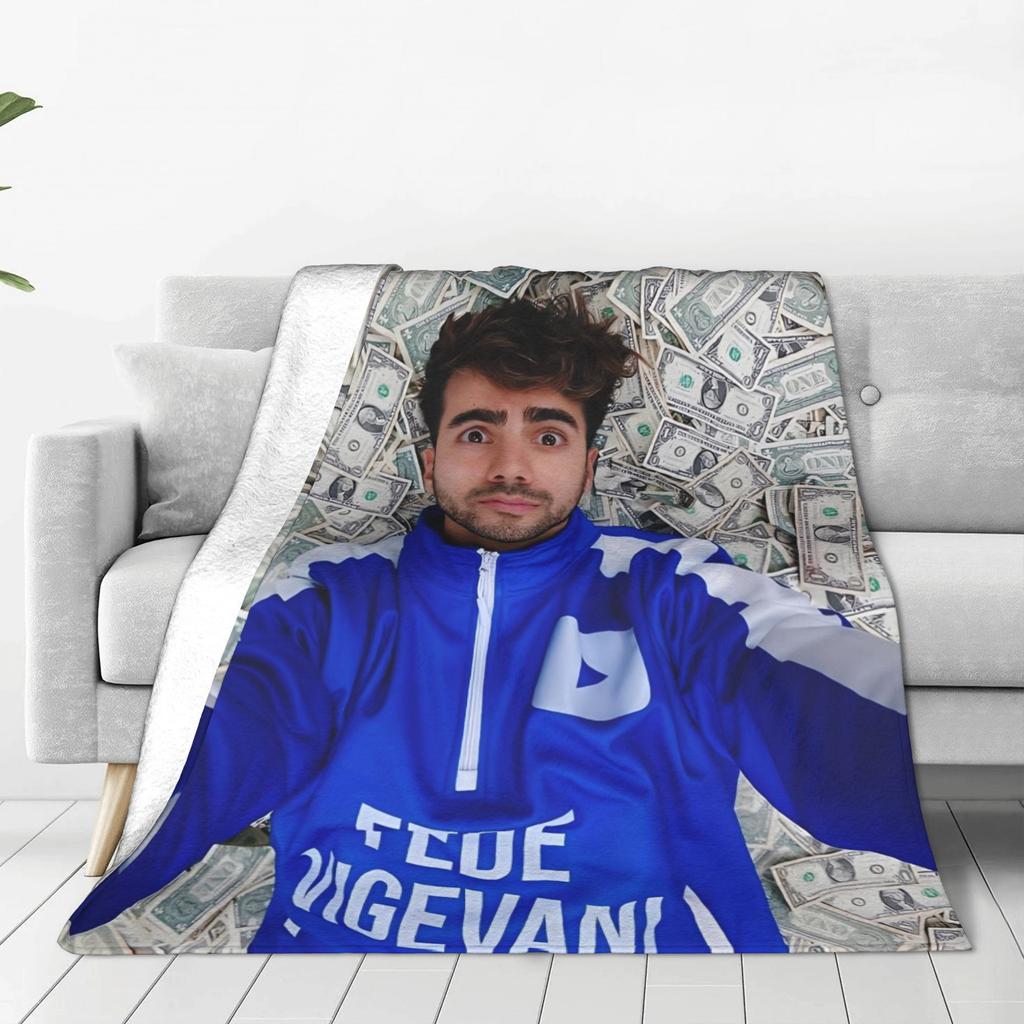 Super Soft BlanketKids Adult Travel Internet Celebrity Fede V-Vigevani Throw Blanket Flannel Bedspread Print Sofa Bed Cover