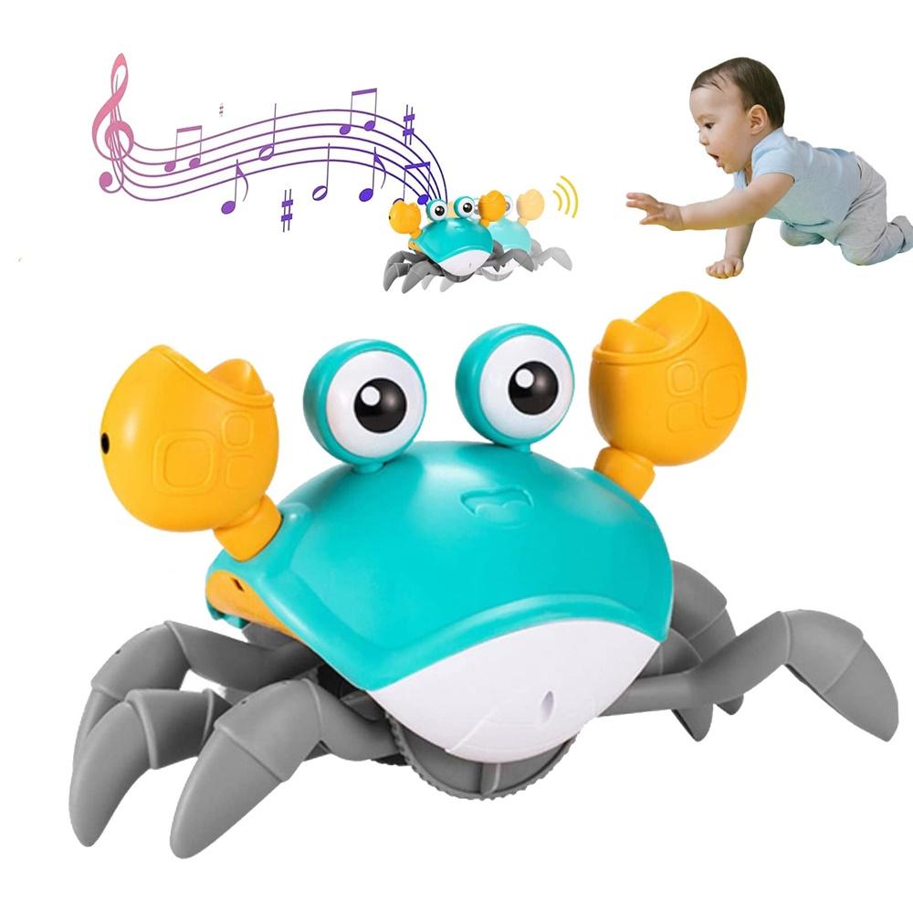 Baby Bathtub Toy, Crab Toy, Portable Clock, Beach Shower Accessories for Small Children, Mobile Toy, Christmas Gift