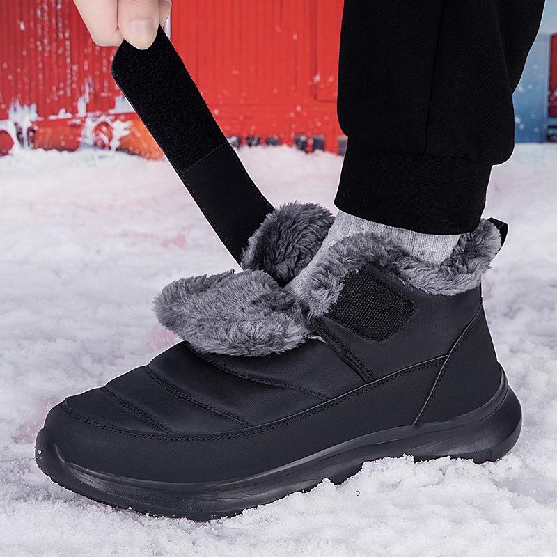 Winter high-top cotton shoes men's casual shoes fleece thickened parents shoes snow boots