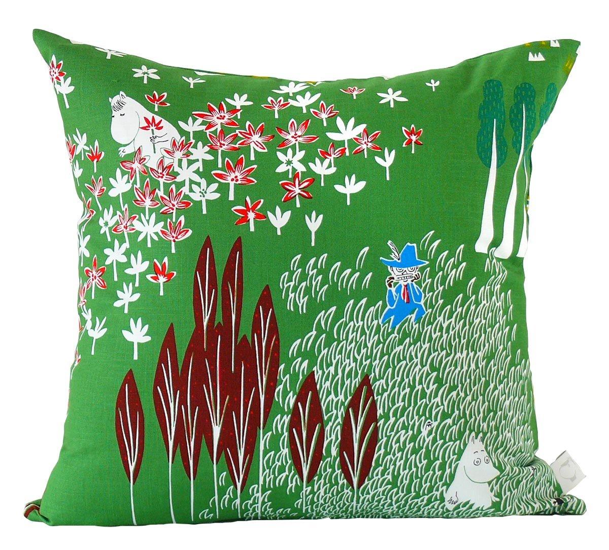 

MOOMIN Tribute Works Cushion Green Cover, 45x45cm, I m Here,