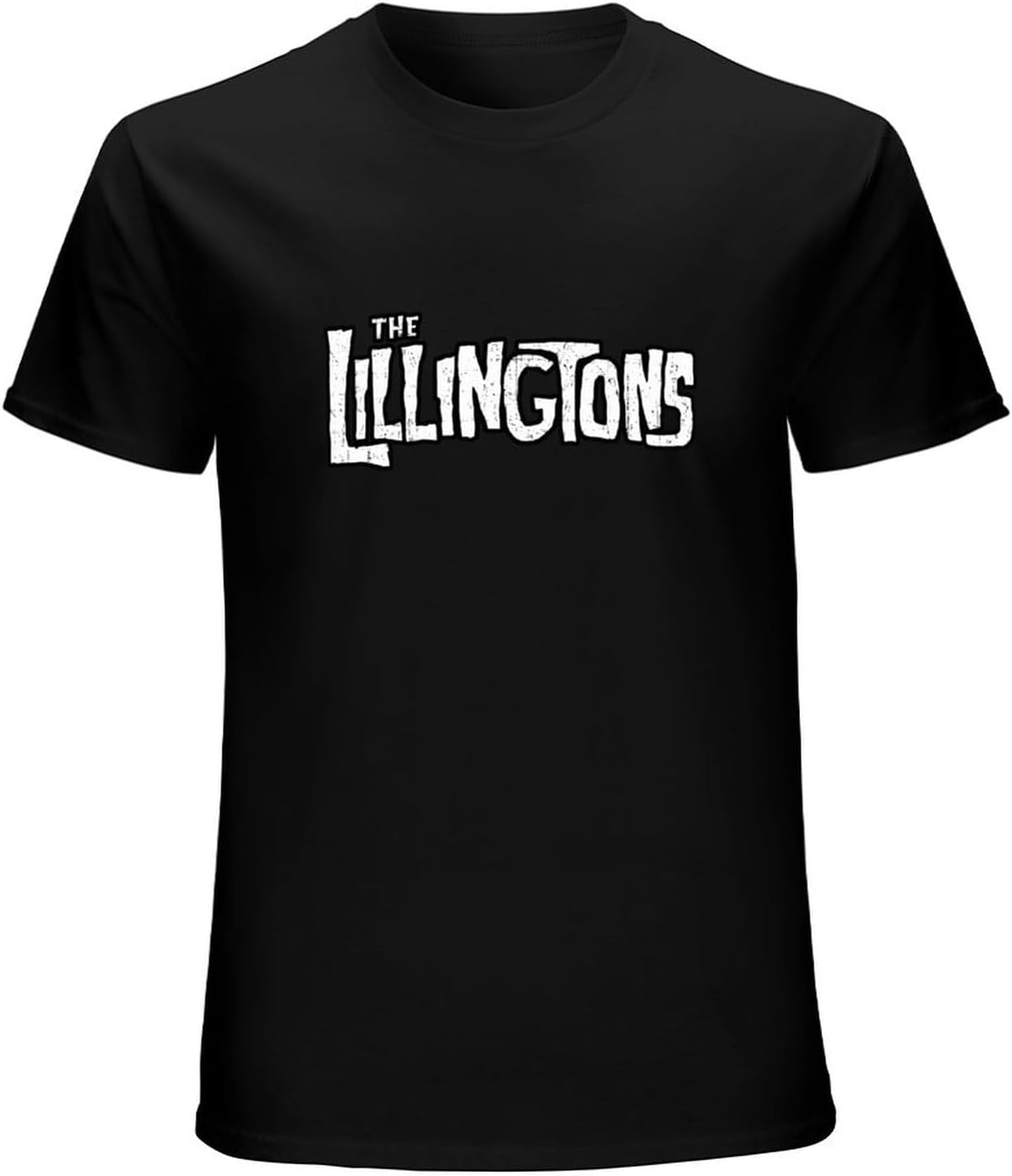 Lillingtons-Logo Punk Custom tees Oversized Men Short Sleeve T-Shirt Black XXL чёрный