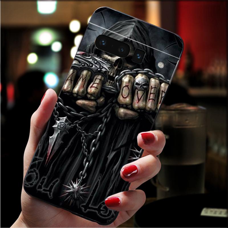 Handyhülle Für Google Pixel 10 9 Pro XL 9A 8 7 6 Pro Pixel 8A 7A 6A Pixel 8 7 6 5 Sensenmann Totenkopf Skelett
