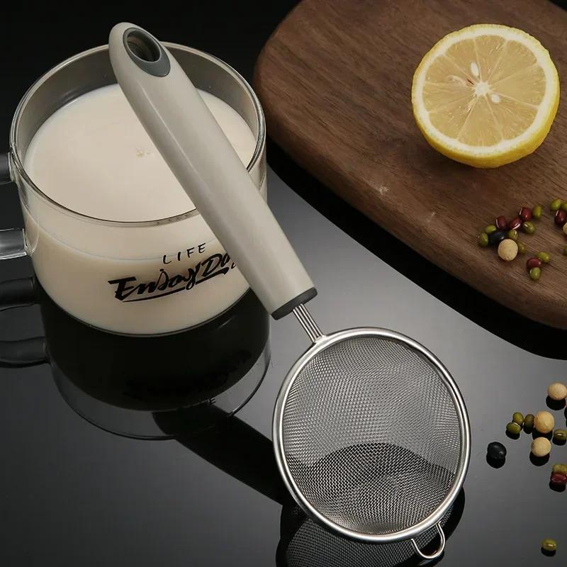Kitchen Supplies Large Mesh Colander Hot Pot 304 Stainless Steel Colander Fine Mesh Kitchen Utensils Juice Soy Milk Filter Tools