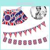 Schitterende Union Jack-vlaggen ter ere van het 70-jarig jubileum van de koningin.