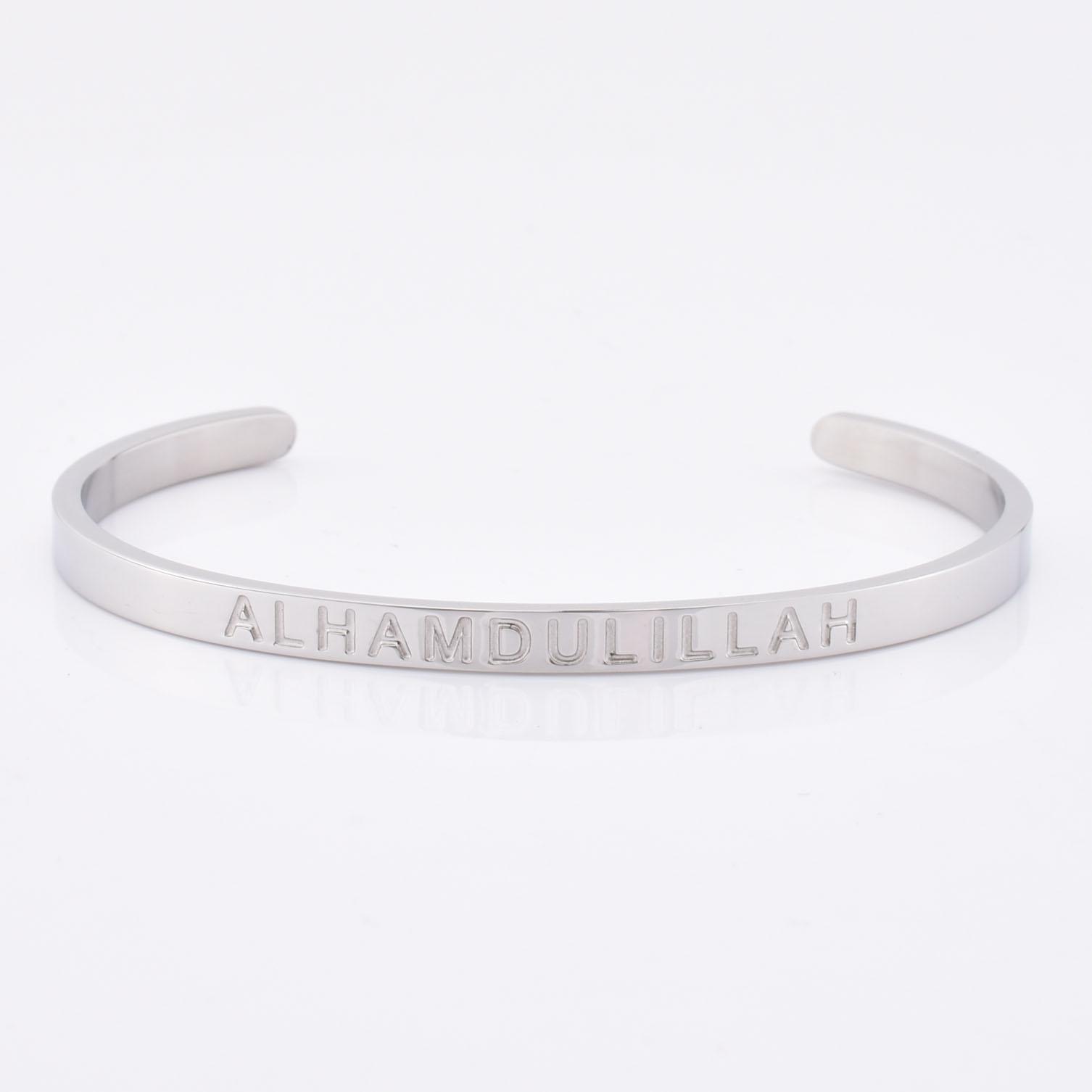 High Quality Engraved Words Logo Gold Plated Woman Mens Custom Logo Stainless Steel Bracelet Gold Cuff Bangle 62mm