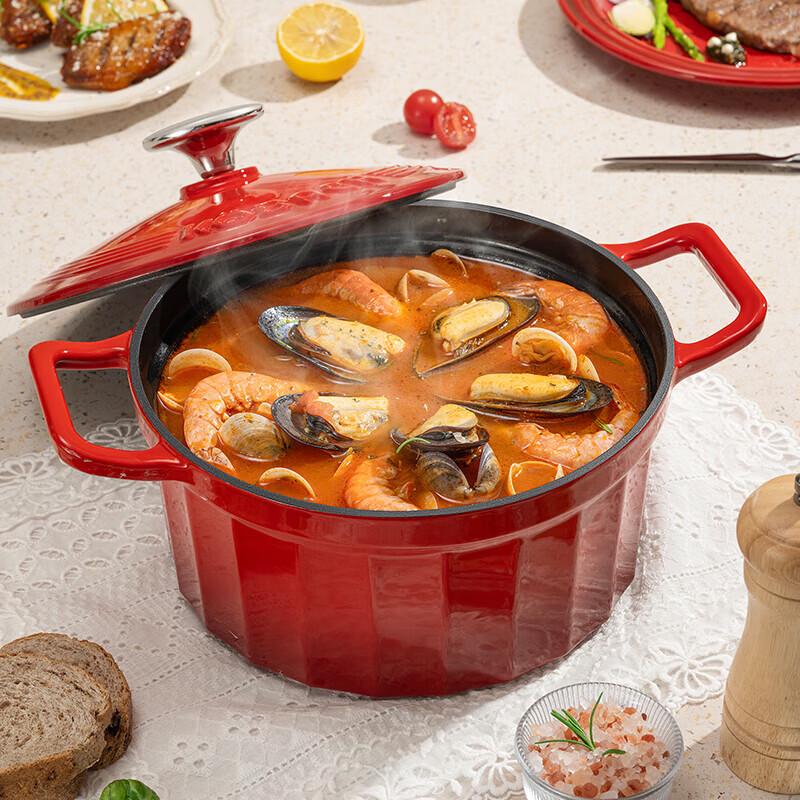 KOBACH Cast Iron Enamel Stew Pot