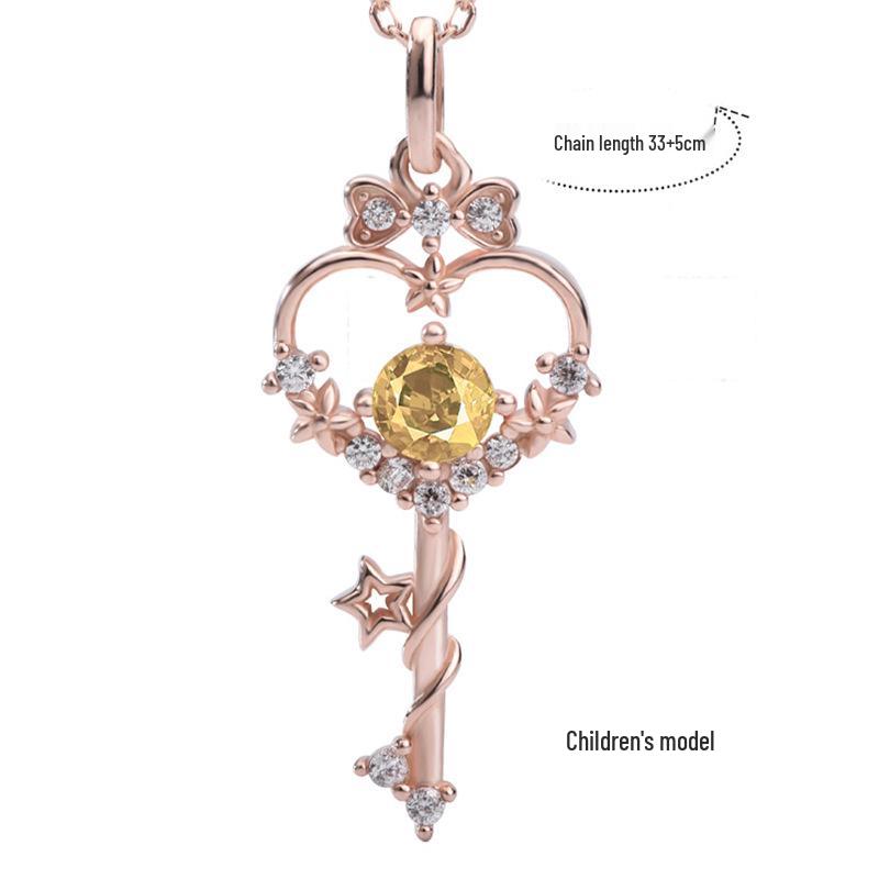 

Ожерелье из стерлингового серебра s925 класса люкс с феей и бантом для женщин Sterling Silver