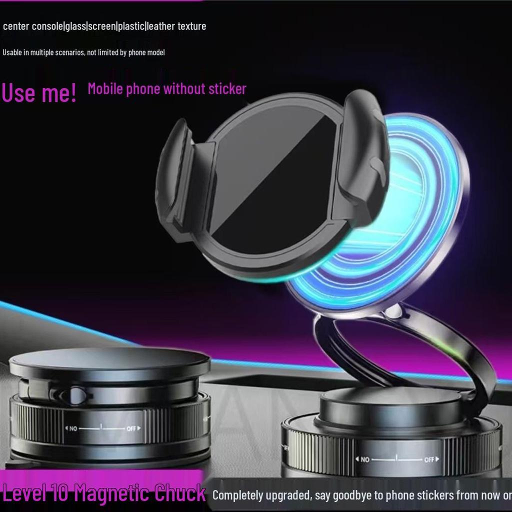 Magnetic Car Phone Holder with MagSafe-Compatible Adhesive Ring