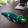 Creative Desktop Decoration 3D Printed Articulated Crocodile Toy, Flexible Reptile Figure, Animal Fidget Toy for Unique Gift Stress Relief,