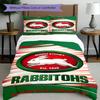 3-teiliges Bettbezug-Set (1 * Bettbezug + 2 * Kissenbezug, ohne Kern), South Sydney Rabbitohs Druck Bettwäsche Set, Schlafzimmer Dekor, Ganzjahres, Geburtstagsgeschenk