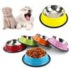 Dog Bowls Non Slip Stainless Steel Indoor Outdoor Puppy Dish Water Food Feedin M