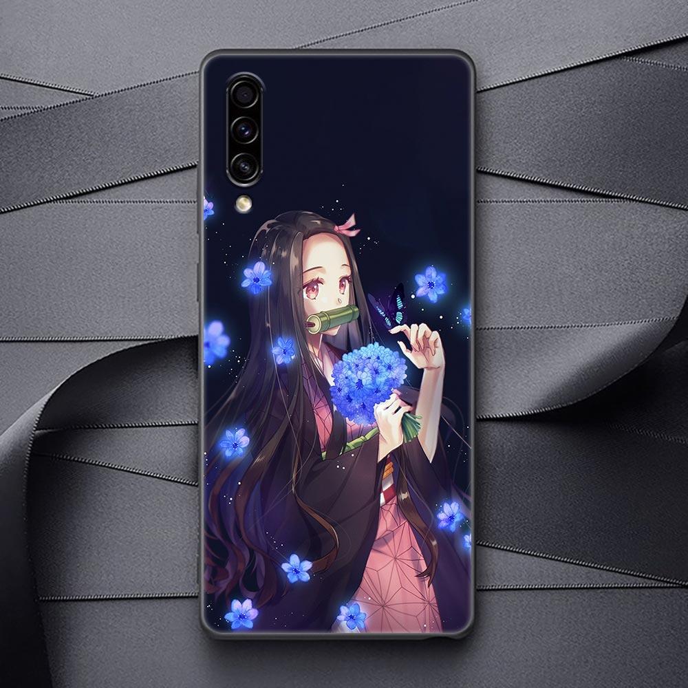 Sexy Mädchen Dämon Slayer Anime Telefon Fall Für Samsung Galaxy A90 A80 A70 A70S A60 A50 A40 A30 A30S A20S A20E A10 a10E Schwarze Abdeckung