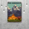 grand teton national park Funny Bar Metal Sign Retro Plaque Vintage Sign Alcohol Drinker Pub Club Kitchen Wall Decoration