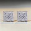Huitan Fashion Square Shaped Stud Earrings Lady Stylish Luxury Sparkling Everyday Zircon Brilliant Cubic Zirconia Accessories