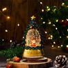 Christmas Tree Shaped LED Oil Light Handmade Festival Tabletop Ornament Decorative Lamp Decoration for Home and Office