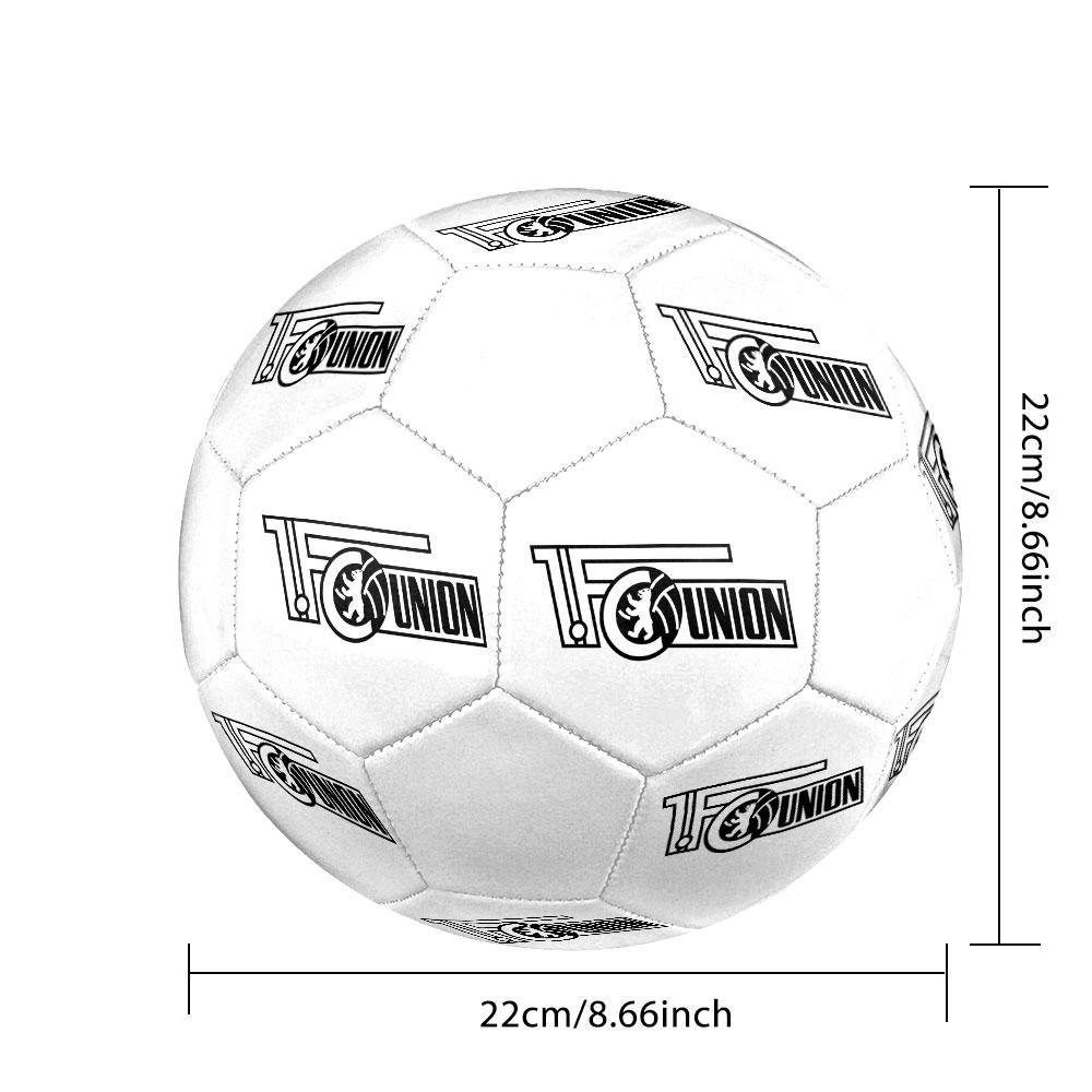 Union Berlin FC Size 5 Soccer Ball, Machine-Stitched PVC, Durable & High Bounce, All Ages Fit, fan merchandise, matches & outdoor use.