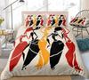 African Woman King Queen Duvet Cover Retro Exotic Tribal Black Girl Pattern Bedding Set Africa Polyester Quilt Cover Pillowcase0