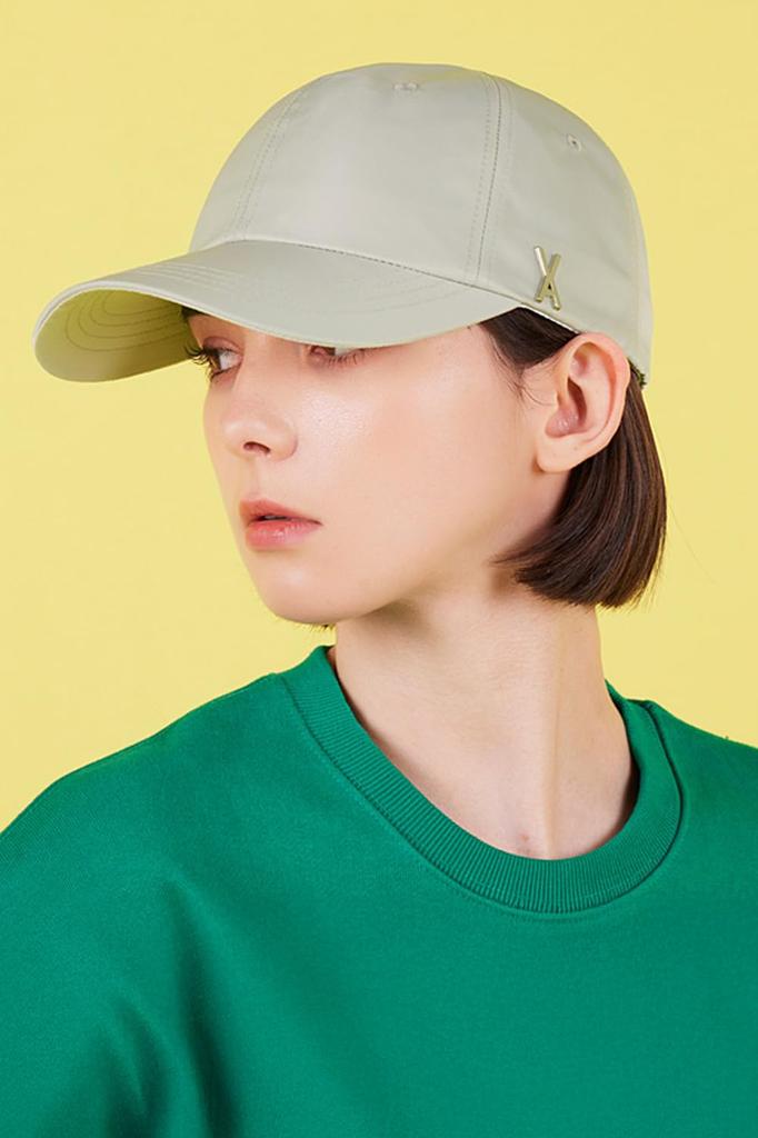 Stud Logo Over Fit Poly Ball Cap Beige [VARZAR]