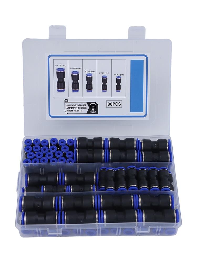 80 Pack of Straight Push Connectors Compatible with Multiple Tubing Types