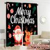 2D Flat Printing  JIT 2pcs   Curtains (Without Rod) Festive Cheer(3) Chic Curtains&Drapes Durable 100% Polyester Fabric Curtains