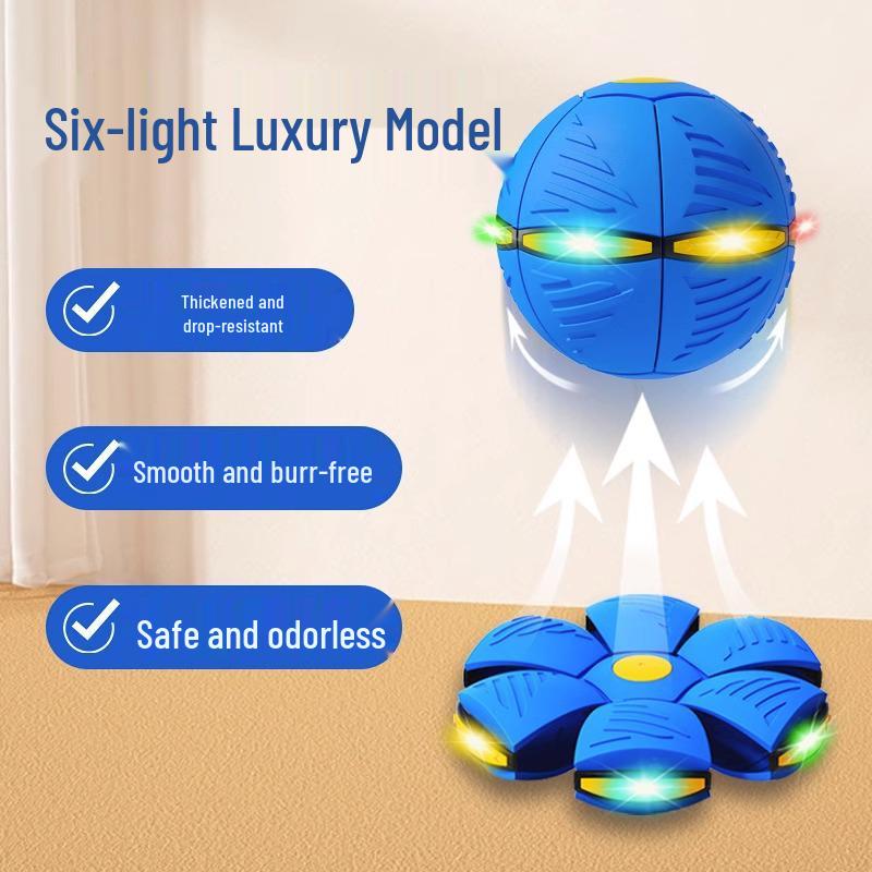 Self-Entertainment Elastic Dog Toy: Magic Flying Saucer, Deformable Foot-Stomping Ball, Educational Outdoor Sports Toy.