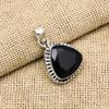Black Spinel Gemstone Handmade 925 Sterling Silver Jewelry Memorial Pendant For Halloween Gift