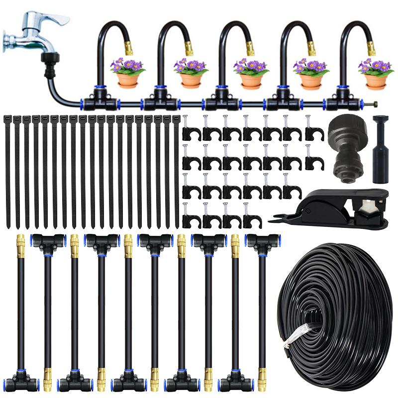 5-20M Drip Irrigation System Drip Watering Irrigation Sprinklers Automatic Watering for Plants Free Bending Universal Spray Kit