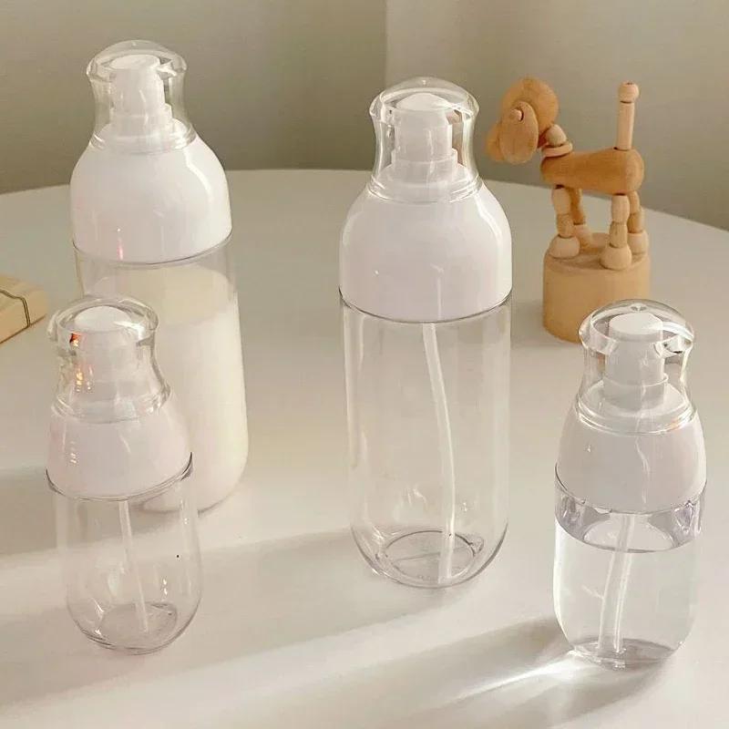 1-2pcs Portable Plastic Pump Bottle Safety Empty Spray Cosmetic Tool Refillable Lotion Split Bottles Cream Shampoo Travel Bottle