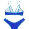 New Multi-Color Patchwork Two-Piece Bikini Set - European & American Style Women's Sexy Swimsuit