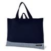 COLORFUL CANDY STYLE Reversible Book Bag Large Check Navy N0171600 (with Loop), Handbag, Pattern, Blue,