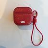 Ins Koreanisches rotes Leder Spritzfarbe für Airpods4 Kopfhörerhülle pro3 Neue Airpodspro2 Schutzhülle 3. Generation Apple Wireless Bluetooth