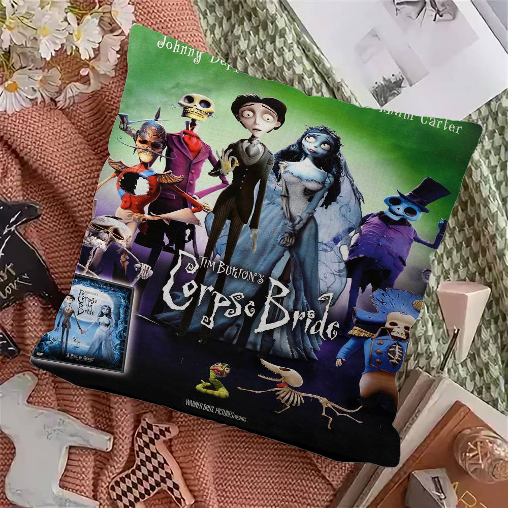 C-Corpse Bride Personalized Pillow Cover Kids Bedroom Wild Party Decor Pillowcase Kid Birthday Shower Gift