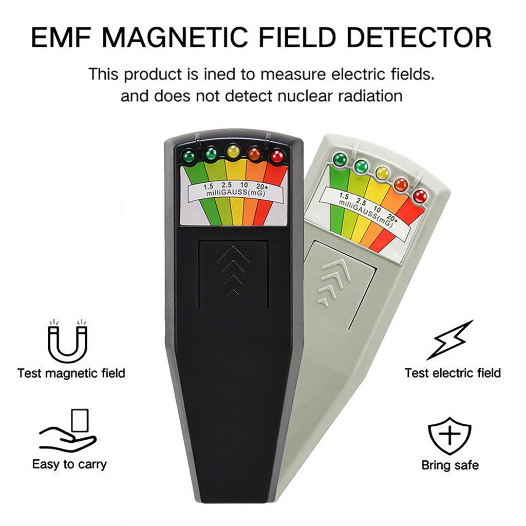 EMF Meter 5-LED Magnetic Field Detector Ghost Hunting Paranormal Equipment Tester Portable Counter Professional EMF Meter Tester
