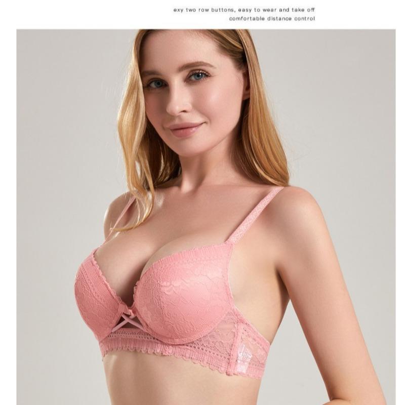 Set Reggiseno Pizzo Sexy Taglie Forti - Reggiseno Push-Up e Modellante & Slip Amici della Pelle