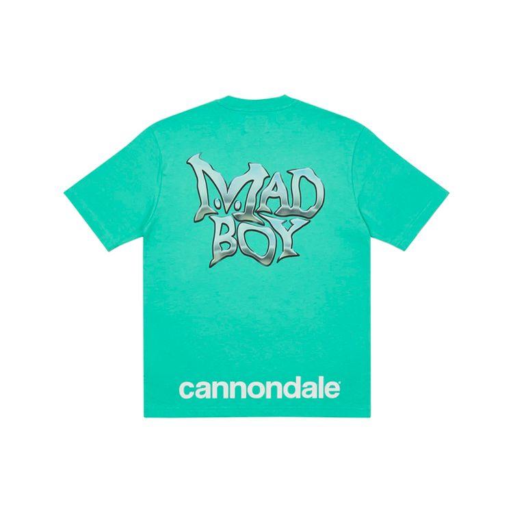 Palace X Cannondale Collaboration Mad Boy T-Shirt Mint Logo Print Crew Neck Short Sleeve Unisex Tops Mint-Green PAL-FW21-305