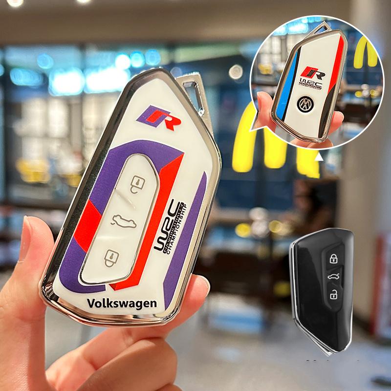 

For VOLKSWAGEN TPU Car Smart Remote Key Case Cover Bag Protector Shell Holder For VW Volkseagen Golf 8 MK8 ID.3 ID.4 Cupra Keych