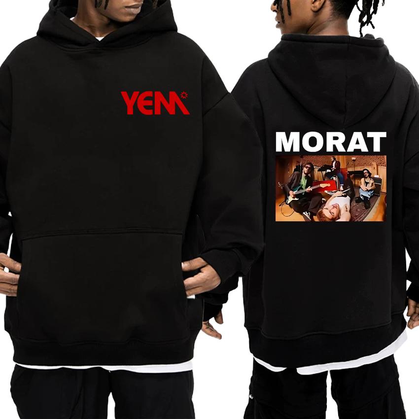 Hot Rock Band Morat Asuntos Pendientes 2025 Tour Double Sided printed Hoodie Unisex vintage pullover Men women Fleece Sweatshirt