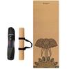 Natural Rubber Yoga Mat - Peacock Design