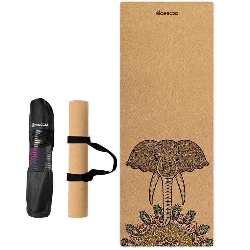 Natural Rubber Yoga Mat - Peacock Design