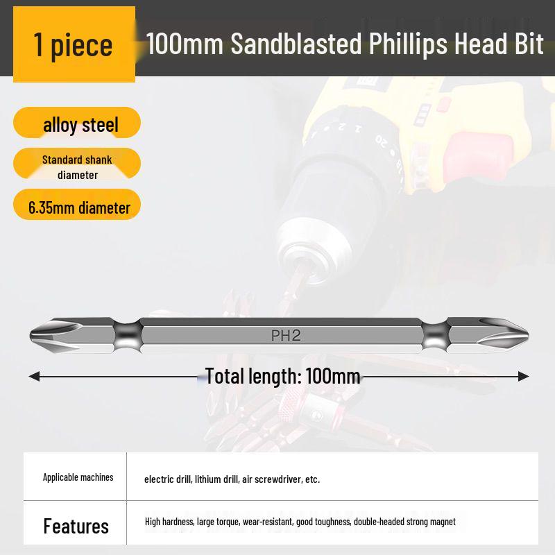 Industrial-Grade Magnetic Phillips Screwdriver Bit Set - Super Hard for Electric Screwdrivers and Hand Drills