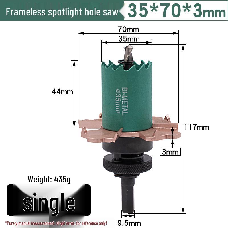 Frameless Downlight Hole Opener for Recessed Box Embedment In Woodworking & Plasterboard