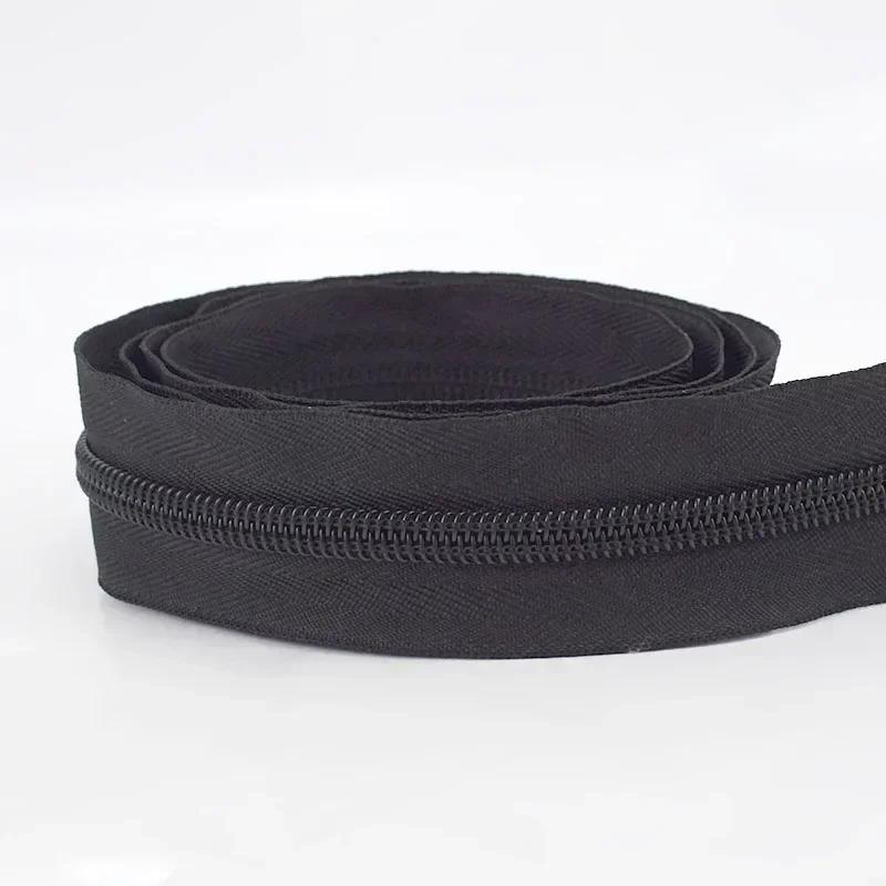 2/3/5/8/10M 5# Nylon Coil Zippers For Bag Clothes DIY Plastic Zipper Tape By The Meter Decorative Zips Repair Sewing Accessories